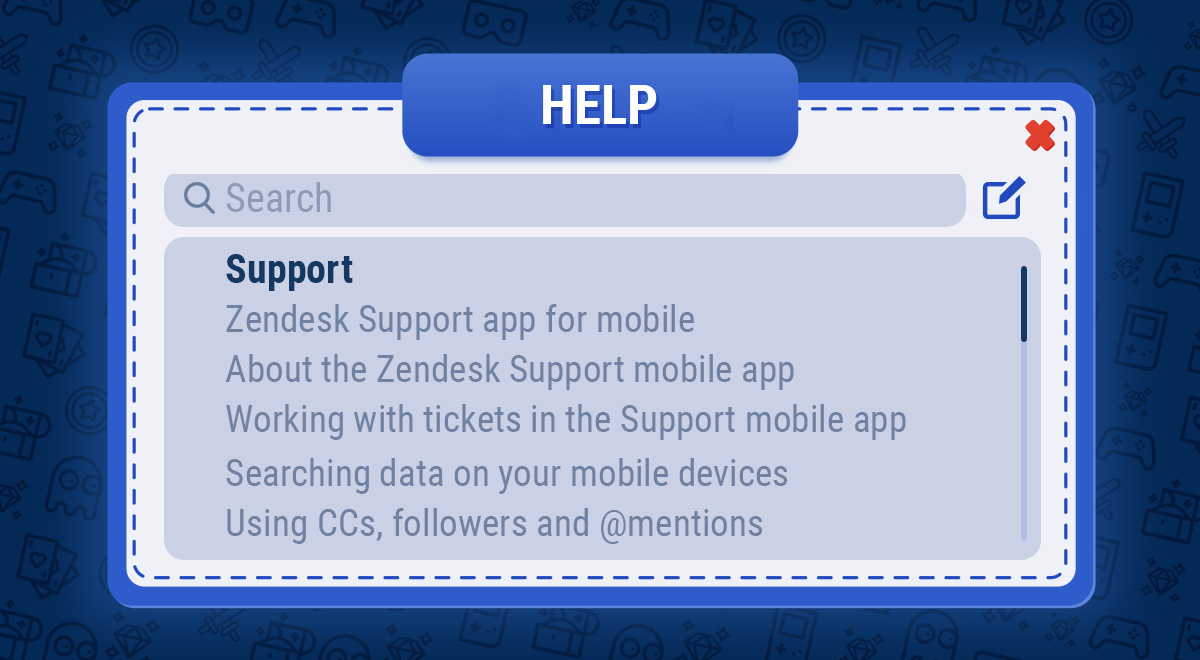 Game support zendesk